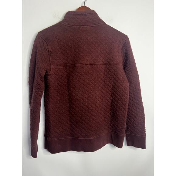 Women's Organic Cotton Quilt Snap-T® Pullover Red and Navy Size Small - Picture 6 of 6